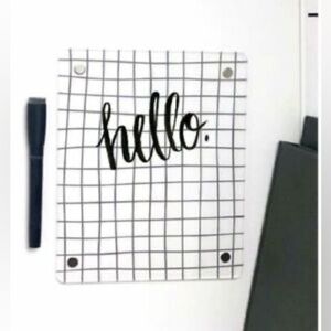 Magnetic Dry Erase Whiteboard Locker Marker Fridge Magnets Clear 7”X 8.5”